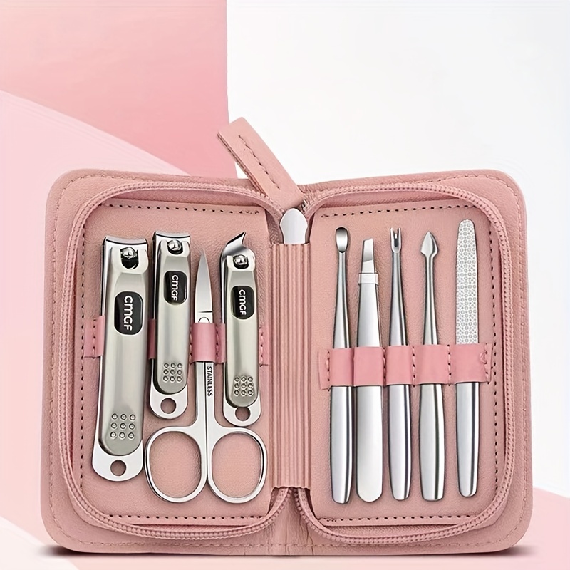 Stainless Steel Makeup Kit manicure Set Nail Clipper Set - Temu