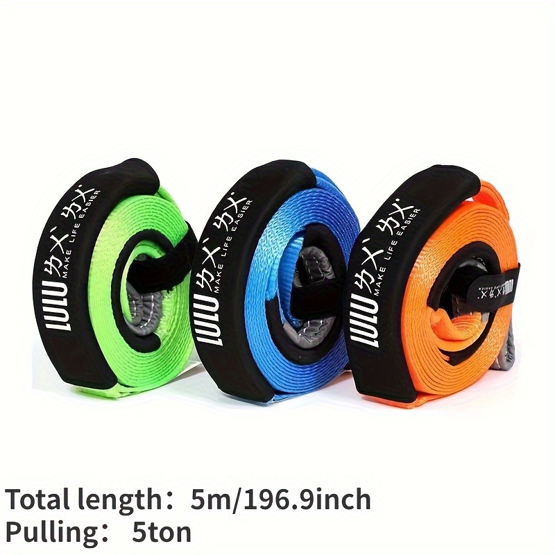 3M/4M/5M 8 Tons Tow Cable Tow Strap Car Towing Rope With Hooks High  Strength Nylon For Heavy Duty Car Emergency - AliExpress