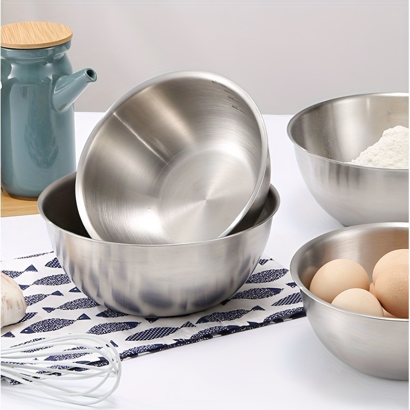 Mixing Bowl 304 Stainless Steel Salad Mixing Bowl For Food - Temu