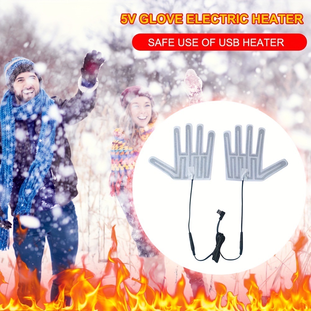 Gants chauffants électriques imperméables pour les sports d'hiver, gardez vos  mains au chaud et au sec avec le chauffe-mains USB - Temu France