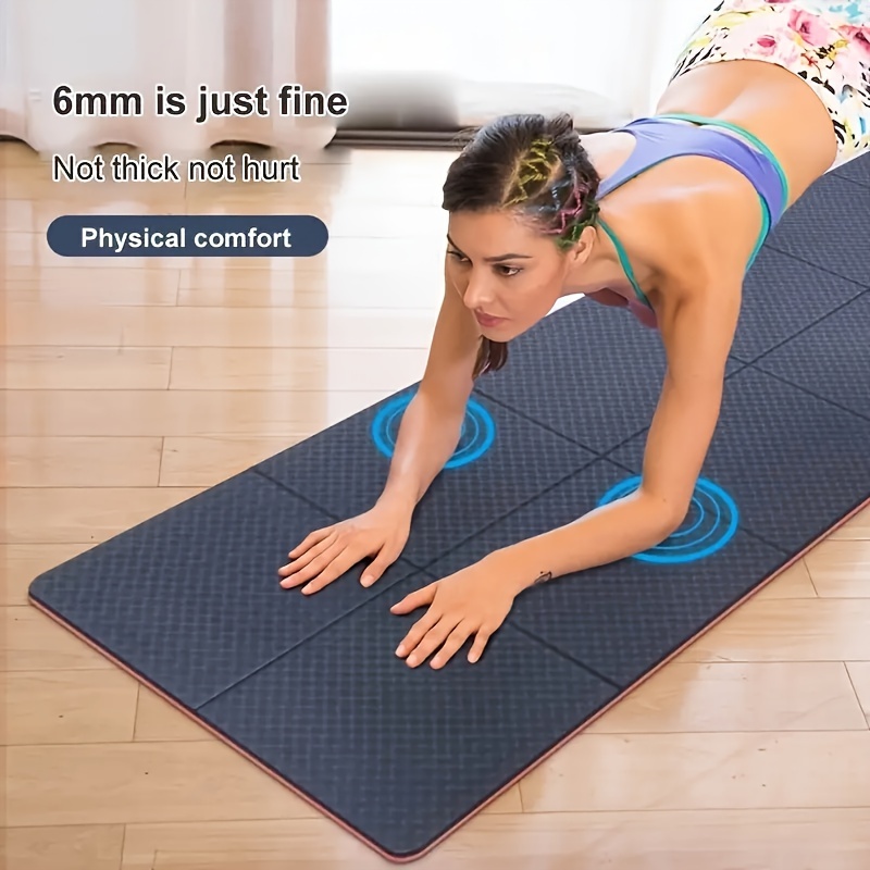 Tapis de Yoga TPE antidérapant, 6mm, couverture de Sport, Fitness,  gymnastique en plein air, équipement de