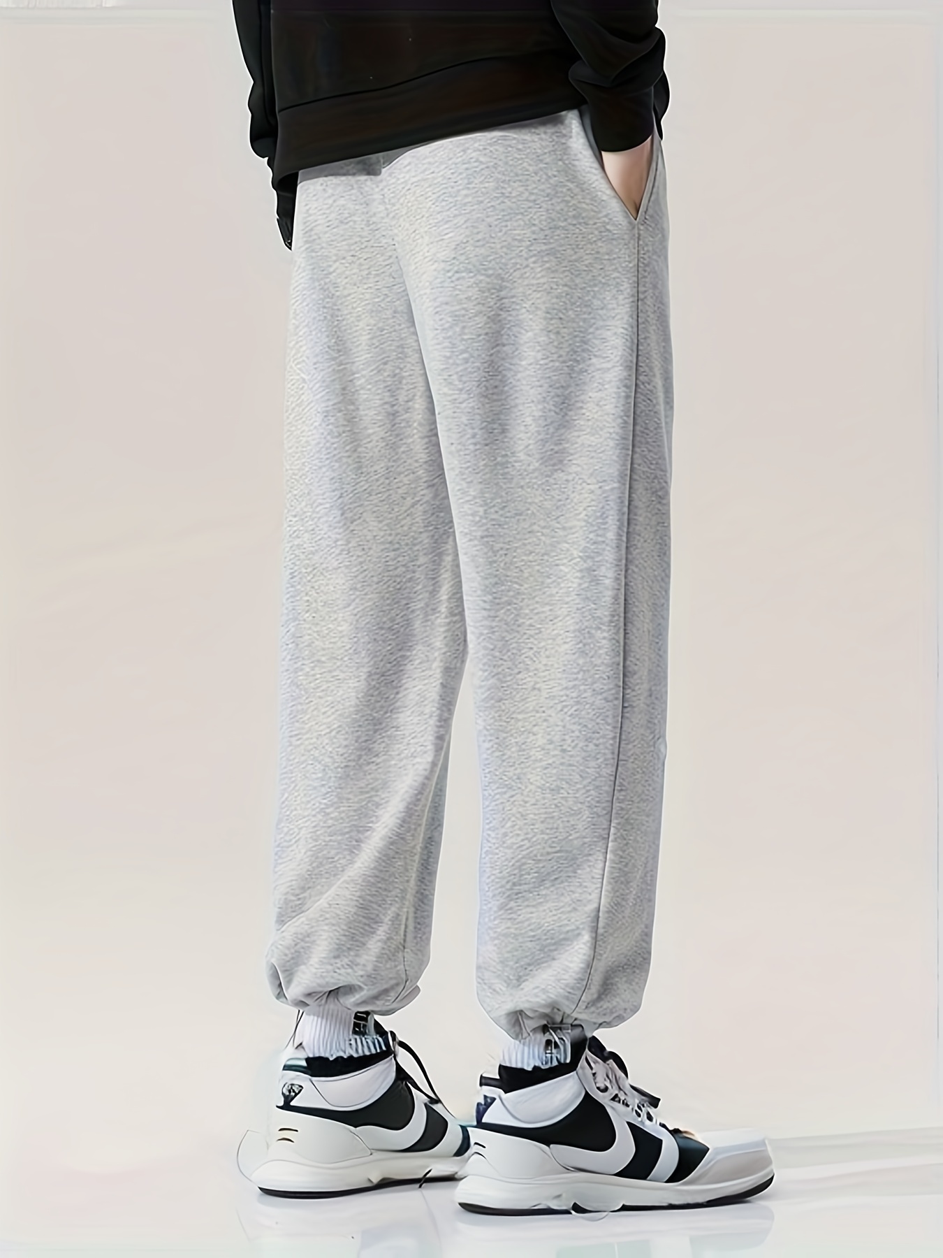 Drawstring Sweatpants Loose Fit Pants Men's Casual Joggers - Temu Canada