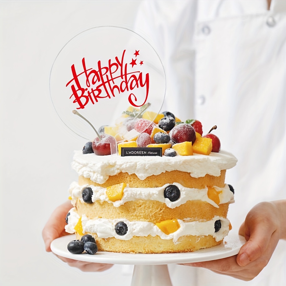 10 Pezzi, Accessori Cake Topper Acrilico Trasparente Fai Da Te Vuoto  Decorazione Per Torta Di Buon Compleanno Decorazione Per Torta Per  Celebrazione