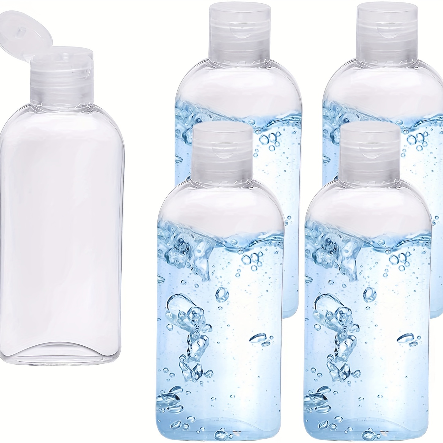 Paquete 5 Botellas Vacías Plástico Transparente 3.4 Fl Oz - Temu