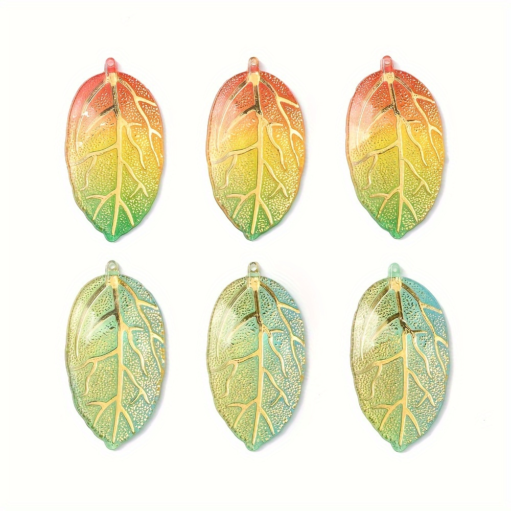 Ab Green Mix Color Leafs For Jewelry Making Diy Accessories - Temu