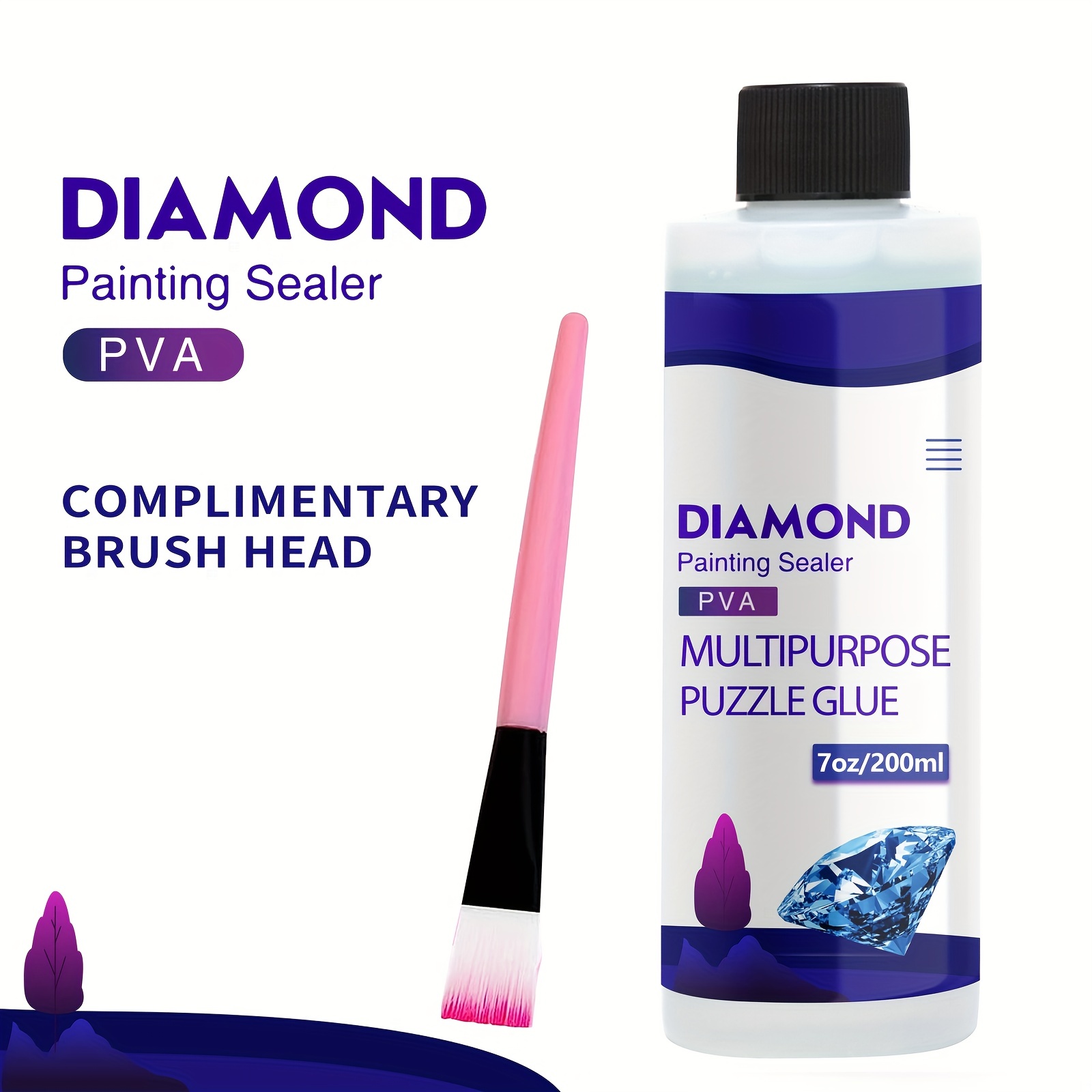 4 in 1 Diamond Painting Sealer With Brush 5d Diamond - Temu