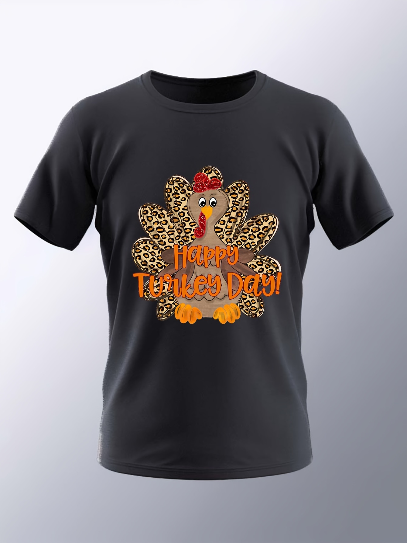 Plus Size Men's Happy Turkey Day Casual Trendy Graphic Print - Temu United