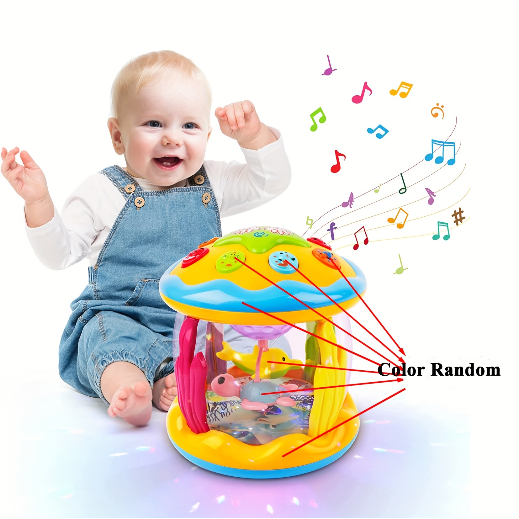 Mini Baby Crawl Toys Cute Toddle Puzzle Electric Music Crawl Girls