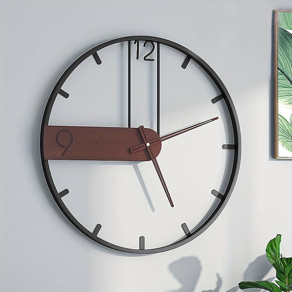 1pc Classical Large Wall Clock With Pendulum Decorative Art Clocks