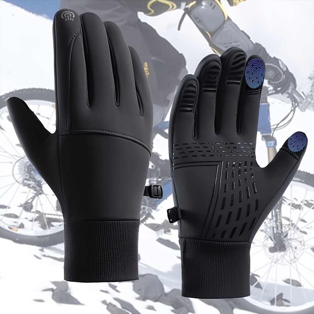 Guanti impermeabili invernali donna uomo guida all'aperto ciclismo guanti  da sci Touchscreen antiscivolo dita intere guanti in pile caldo - AliExpress