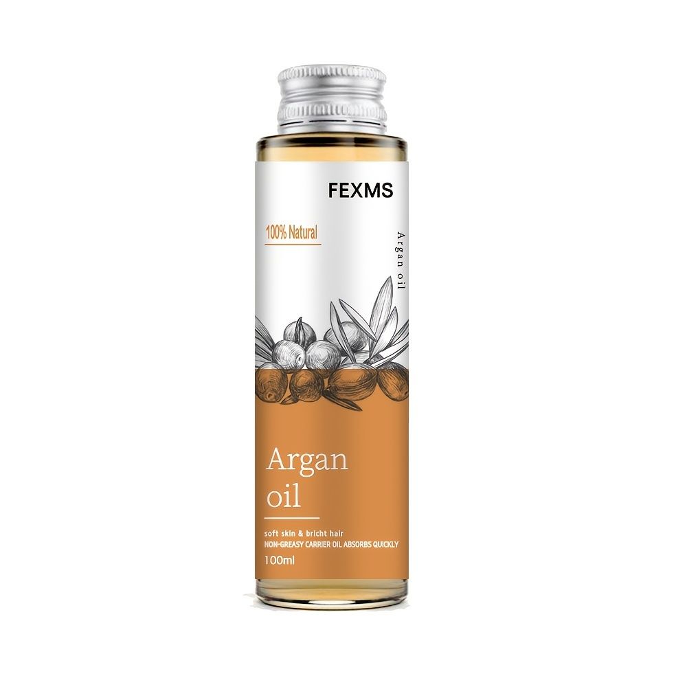 Fexms Argan Oil 100 Natural Soft Skin Bright Hair Non Greasy Carrier Oil  Absorbs Quickly 100ml - Beauty & Personal Care - Temu