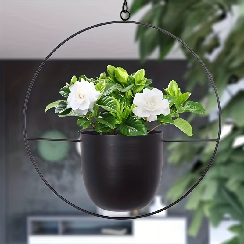 TENMEDARY Pot de fleurs, à suspendre, en métal, convient à l'extérieur et  l'intérieur, à la terrasse et au balcon, pour plantes succulentes,  aériennes
