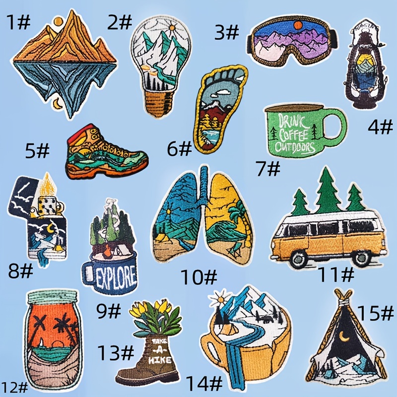 Hiking Patches On Clothes, Iron On Patches