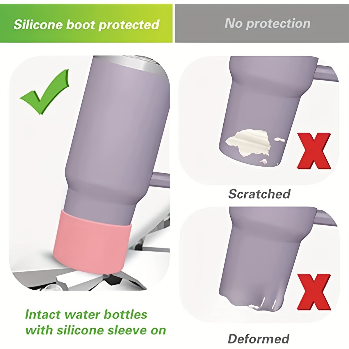 Silicone Tumbler Bottom Sleeve Covers - Keep Your Bottle Portable &  Protected! - Temu