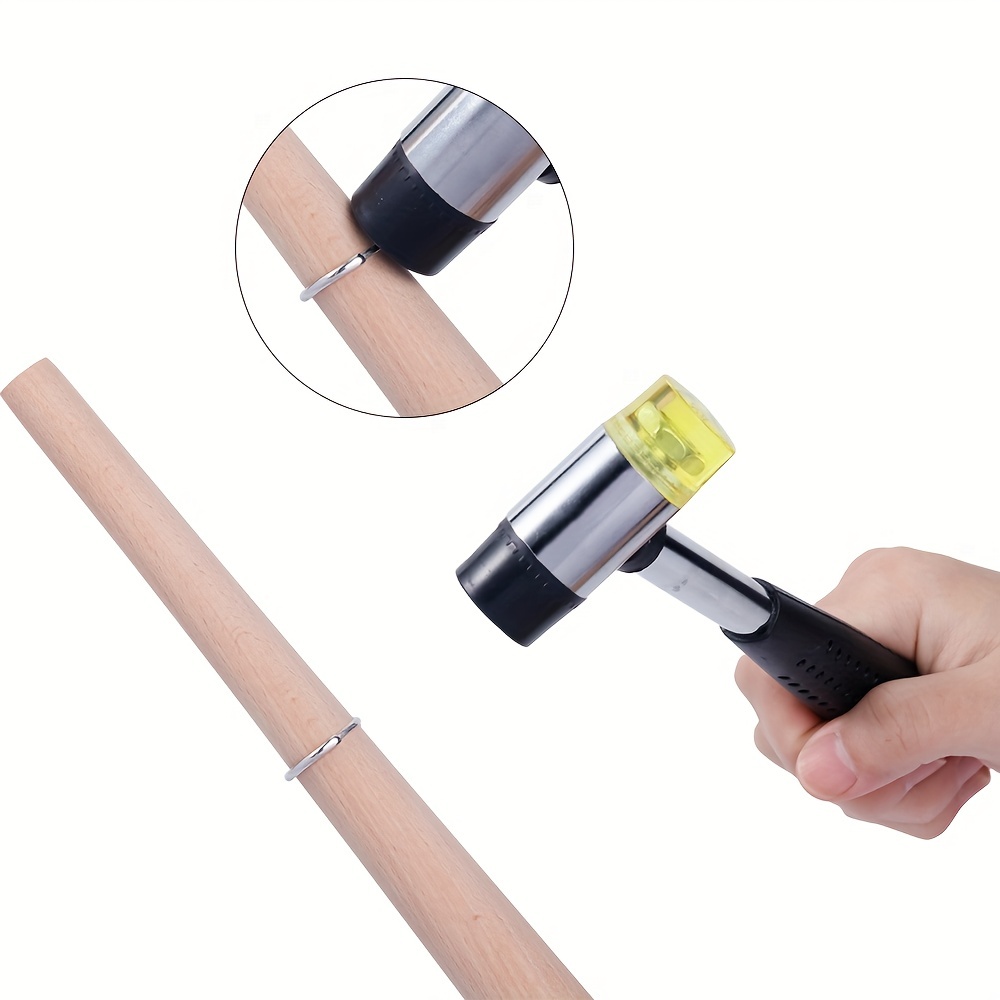 Jewelry Making Kit: Rubber Hammer Mallet With Wood Ring - Temu