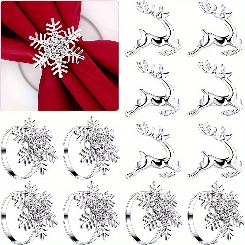 dinner table decor snowflake napkin ring