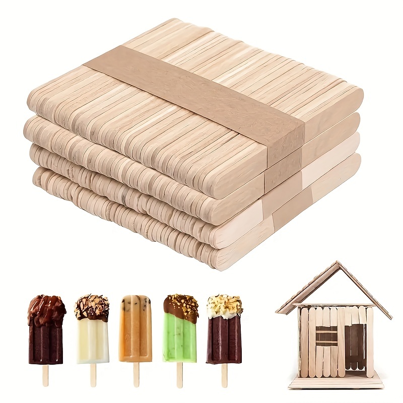 Craft Sticks Ice Cream Sticks Natural Wood Popsicle Craft - Temu