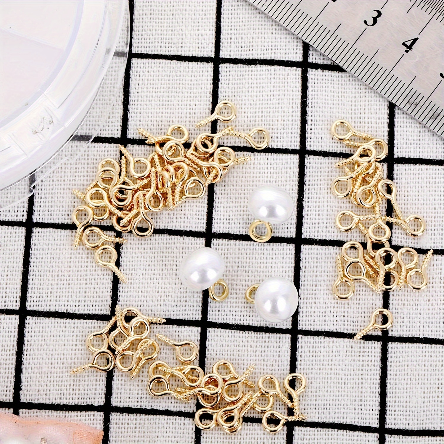  500PCS 4 x 8mm Mini Screw Eye Pins for Jewelry Making