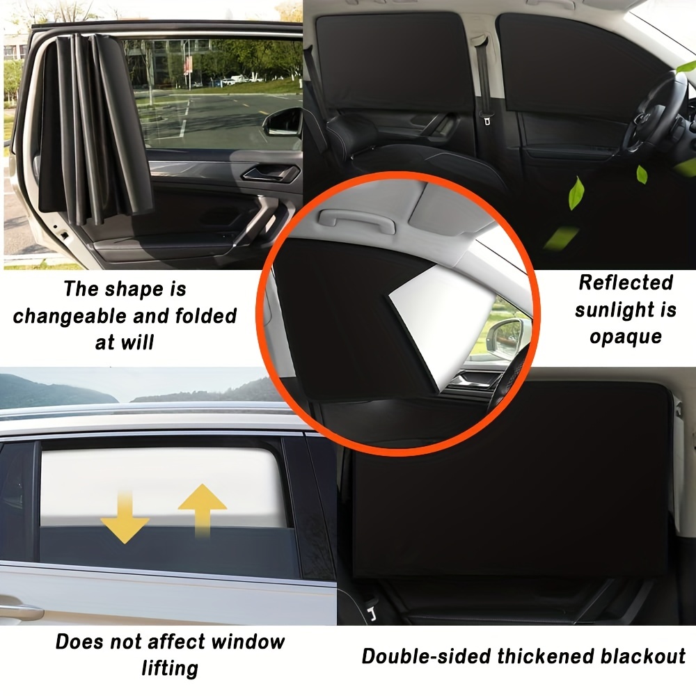 Sonnenschutz für Autofenster Sonnenschutz-Rollo Auto Seitenfenster  Einstellbare Länge Knopfdruck Top Zustand! 2 Stück