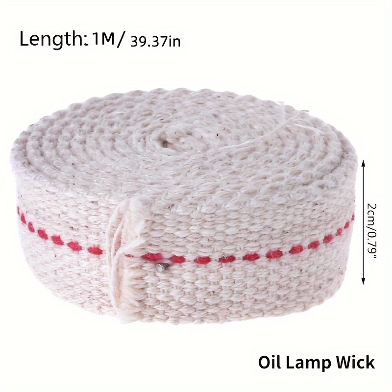Oil Lamp Mate 1 Inch Flat Cotton Oil Lantern or Oil Lamp Wick with