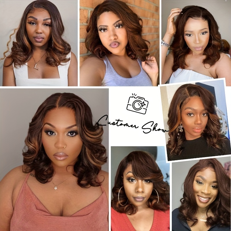 Shoulder Length Loose Wave Wig Synthetic Woven Wig
