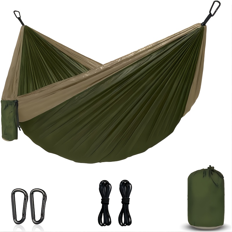 Portable Double Hammock For Outdoor Travel Backpacking Nylon Swing Hammock