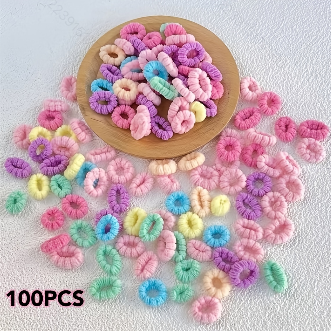 Coleteros elásticos de nailon para niña y mujer, cintas de goma para el pelo,  accesorios para el cabello, 100/200 piezas