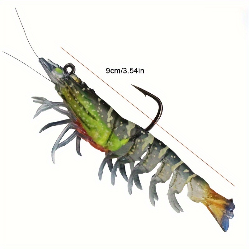 Luminous Leaded Shrimp Bionic Soft Bait Hook Fishing Tackle - Temu