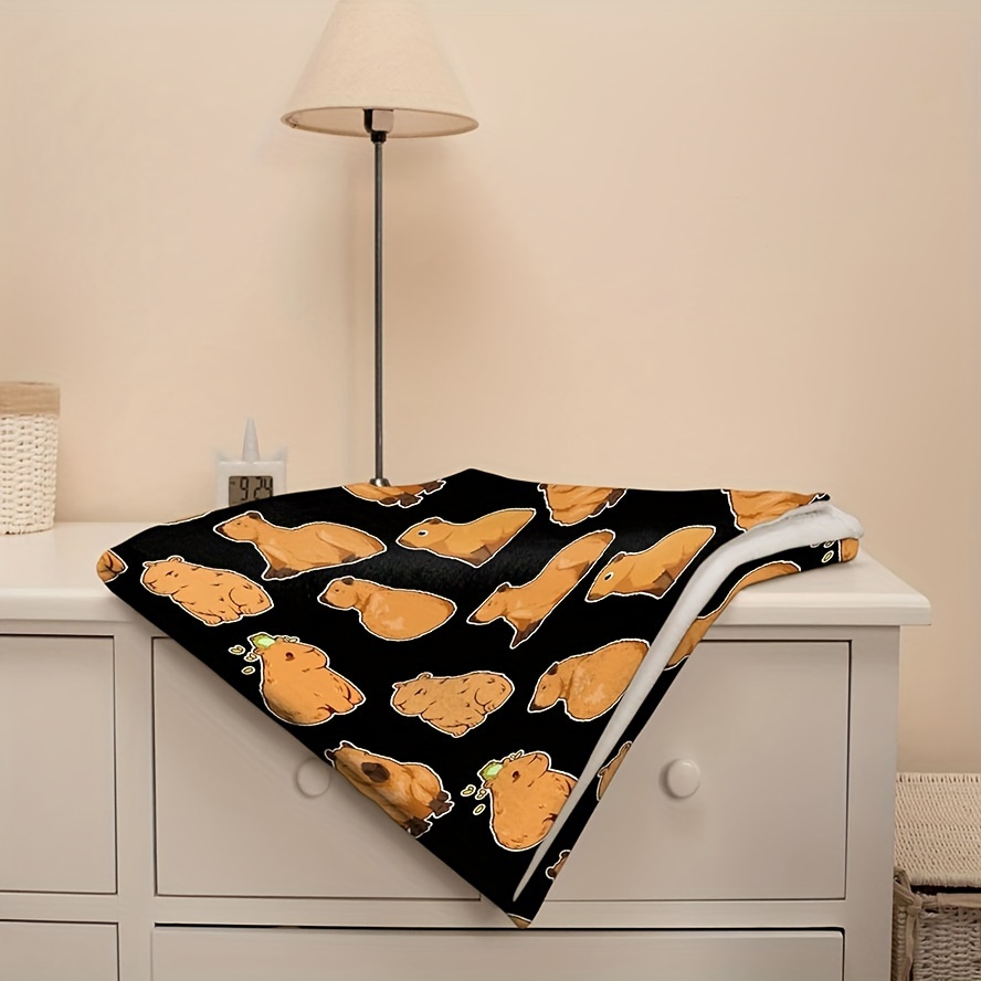 Couverture ultra douce en flanelle polaire alpaga pour toutes les saisons, chaude et confortable pour lit, canapé, 127 x 101 cm pour enfants