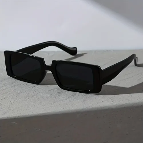 All Black Square Sunglasses - Temu