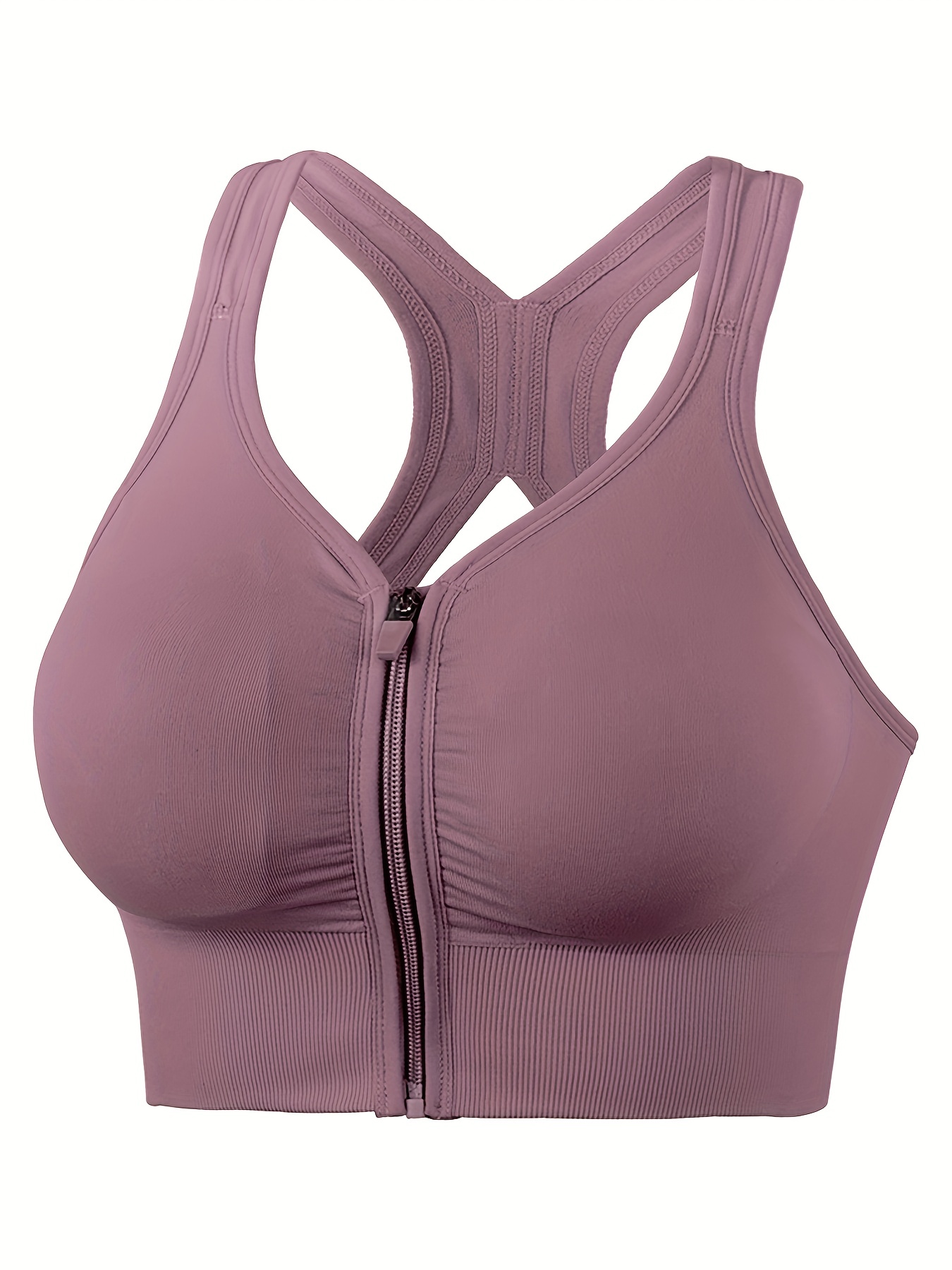Valmont Zip-Front Sports Bra (1611A)- Pink
