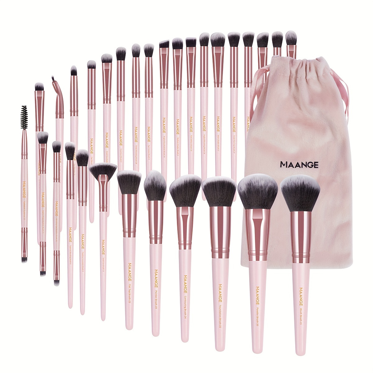 Real Perfection 16pcs Makeup Brushes Set with 1 Eyebrow Razor Premium  Synthetic Foundation Blending Face Powder Eye Shadow Concealer Make Up  Brushes