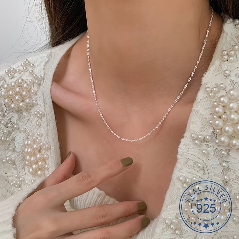 925 Sterling Silver Chain Necklace Without Pendant