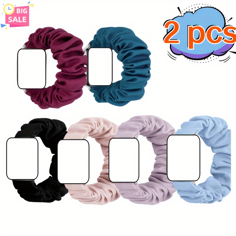 Summer Chiffon Scrunchy Elastic Strap Apple Watchband Series 7 6 5 4 –  www.