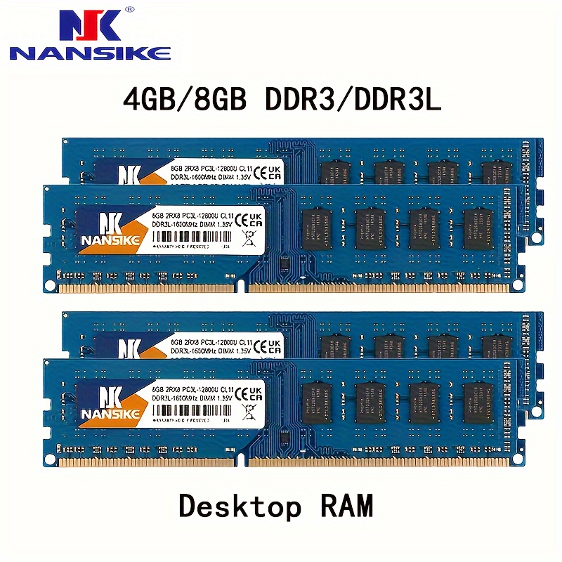 DDR3 RAM, DDR3 Memory RAM, 8GB 1600MHz For Desktop Computer 