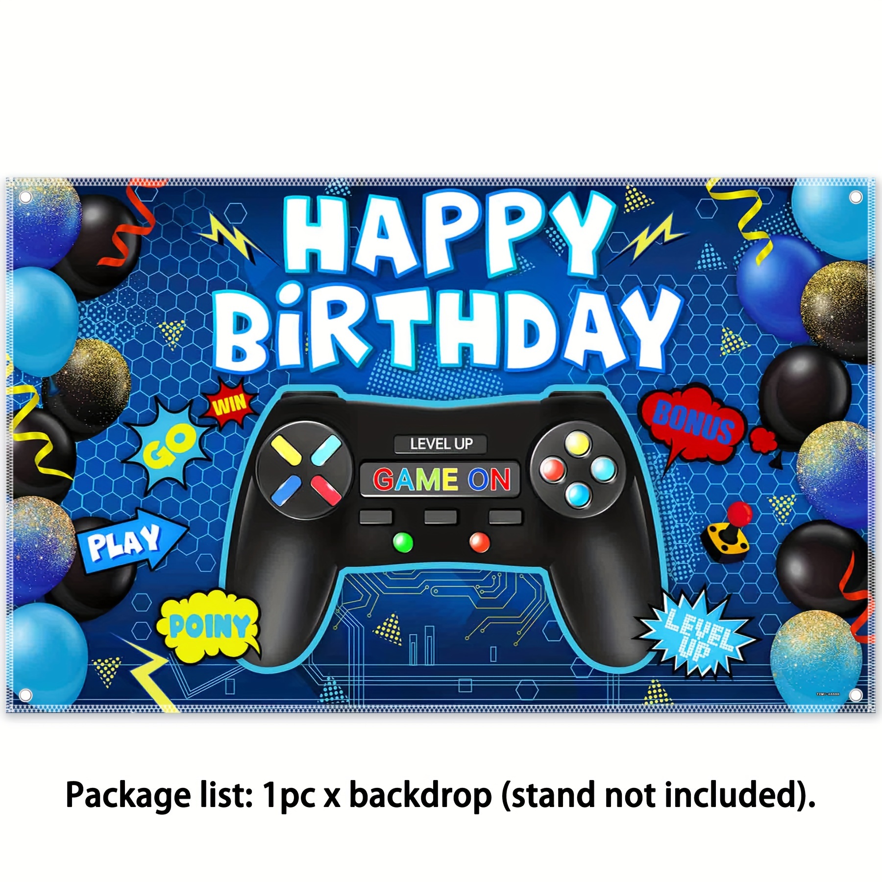 Decoración para pastel de cumpleaños de nivel 11 – Videojuego de 11  cumpleaños para niños, suministros de pastel azul para fiesta de juegos –