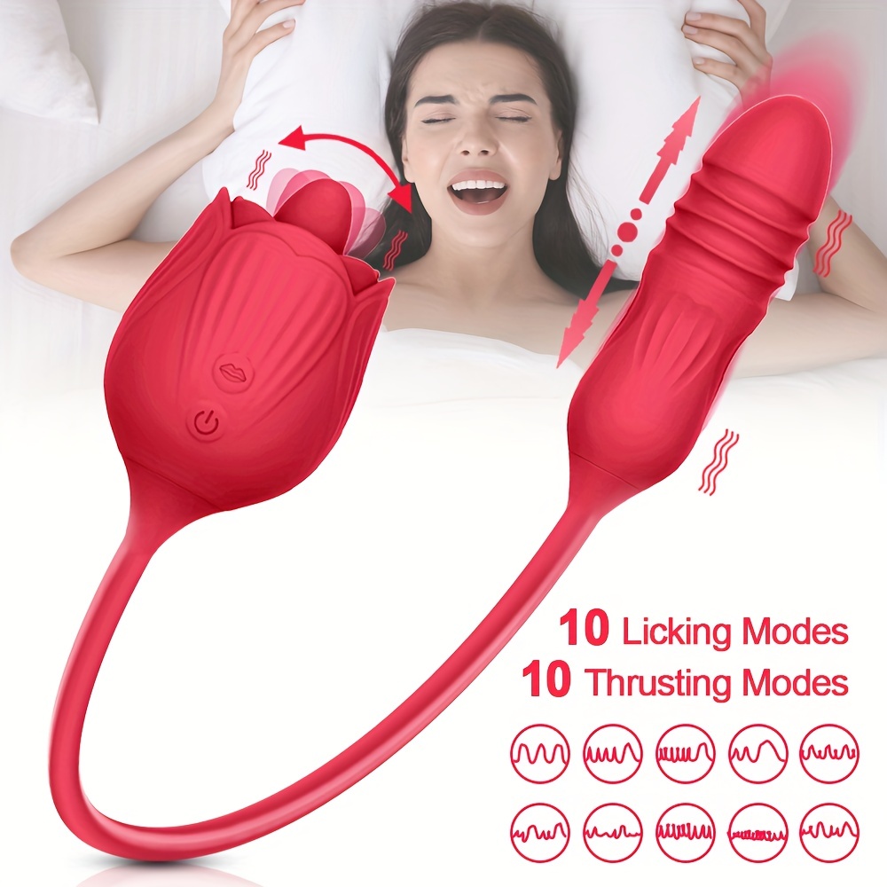 Rose Tongue Toy Fake Telescopic Female Clitoris Suction Cup Stimulator  Tongue Adult Supplies Suction Toys, 10-frequency Tongue Licking &  Telescopic Vibration Female Stimulation Toys - Temu France