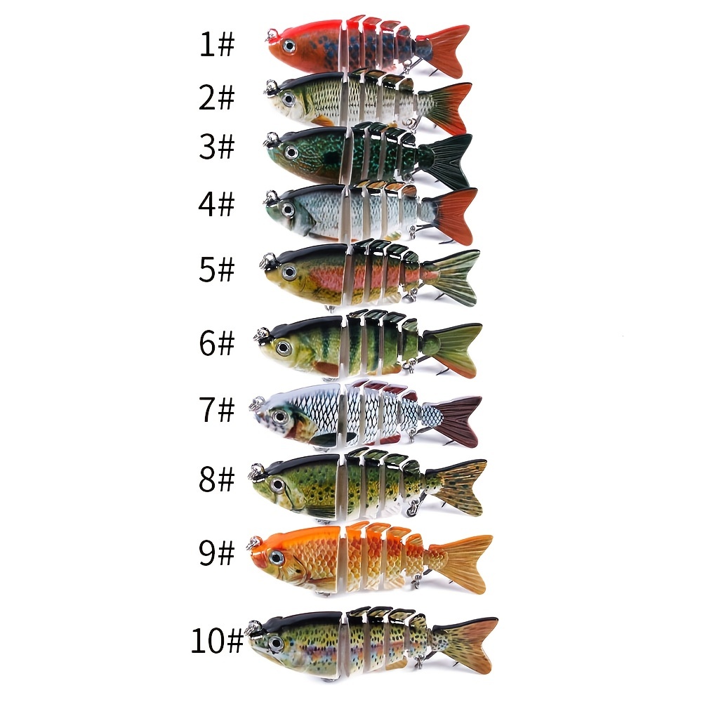 Multi Section Sea Bass Hard Fishing Lure 3D Fish Eyes 1PCS