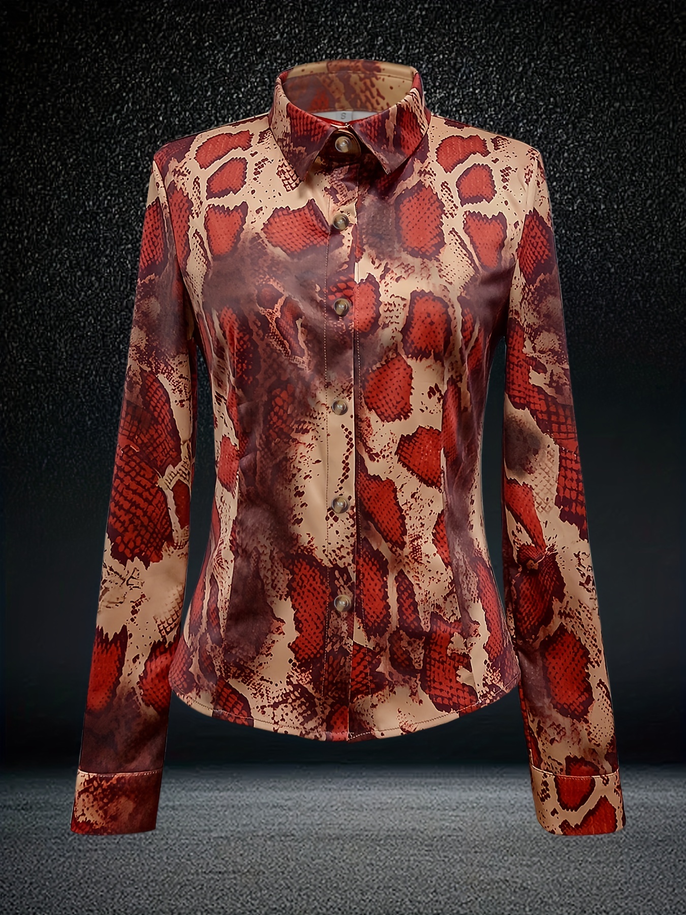 Red sales snakeskin shirt