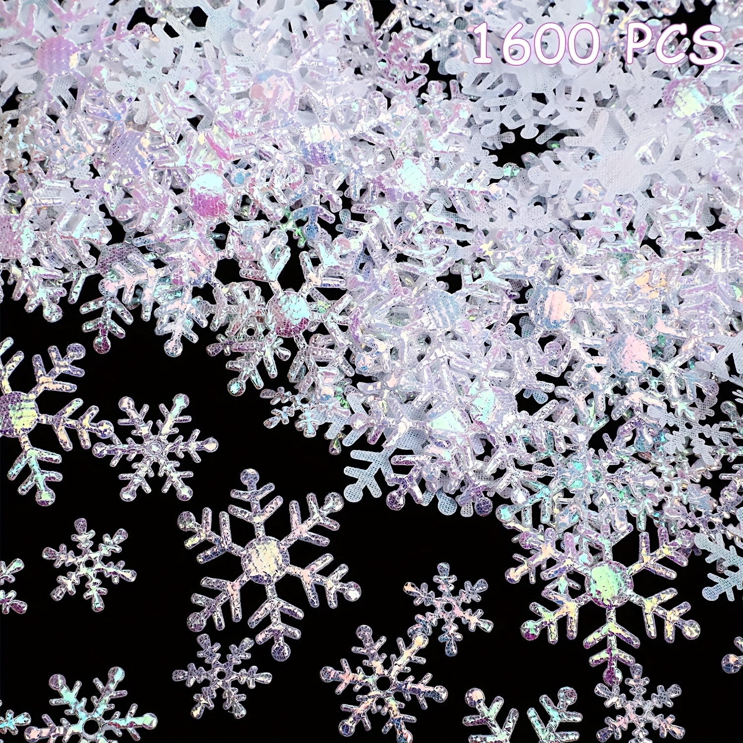 Confetti Glitter Artificial Snowflakes Paper Garland Christmas