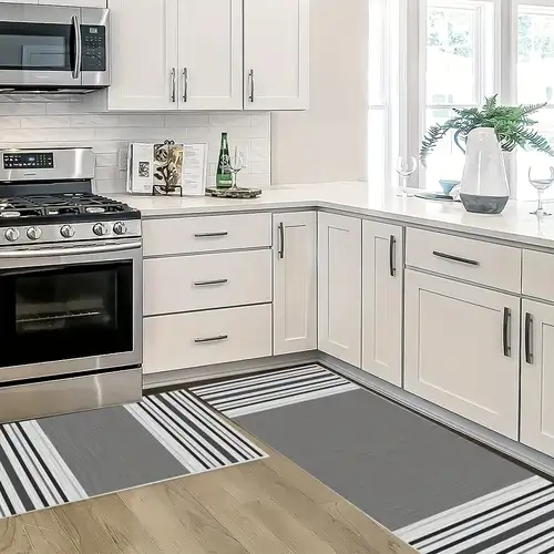  MAYHMYO Anti Fatigue Kitchen Mat - Set of 2 - Teal and Marble  Design Comfort Mats - Cushioned, Non Slip Floor Mat: Home & Kitchen