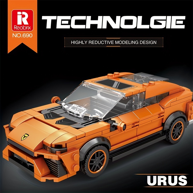 High Tech Construction toy Racing RC Supercar Model Mini Building Blocks  Speed Vehicle Bricks Boy Adult Toys Gift