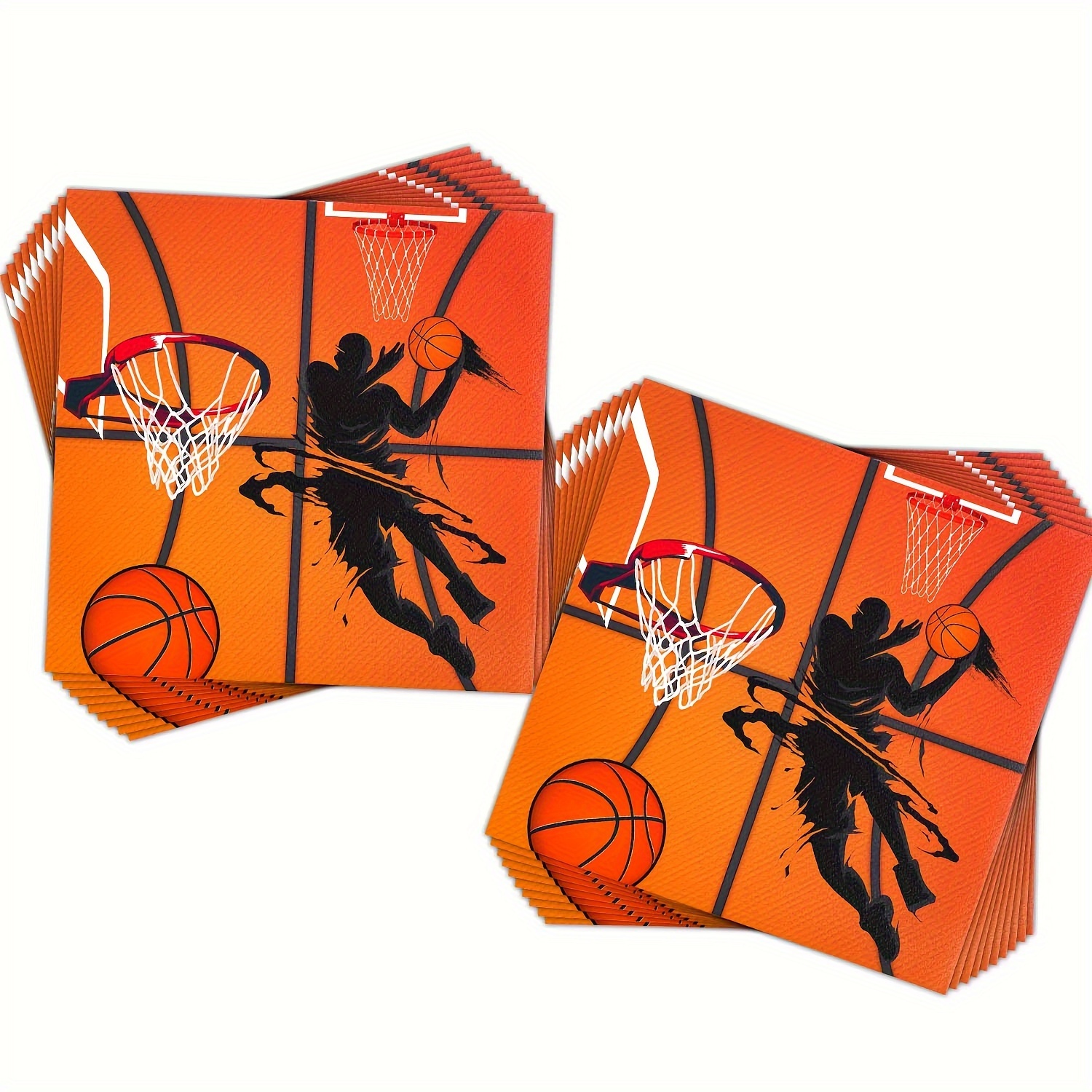 

20-pack 2-ply Paper Napkins, Disposable Basketball-themed Party Napkins For Sports Events, Thanksgiving, And Birthday Celebrations