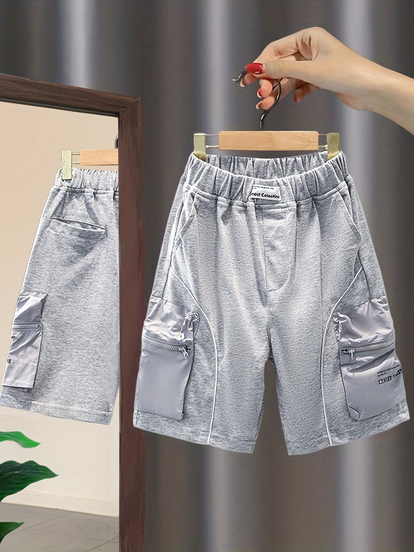 Boys shorts with deals zipper pocket