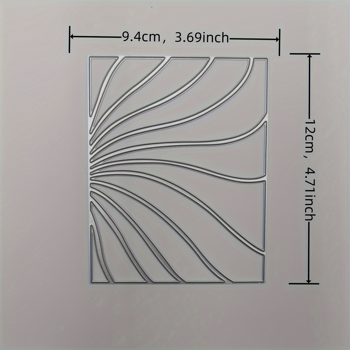 Metal Cutting Die With Geometric Line Patterns And Background, Embossing Template