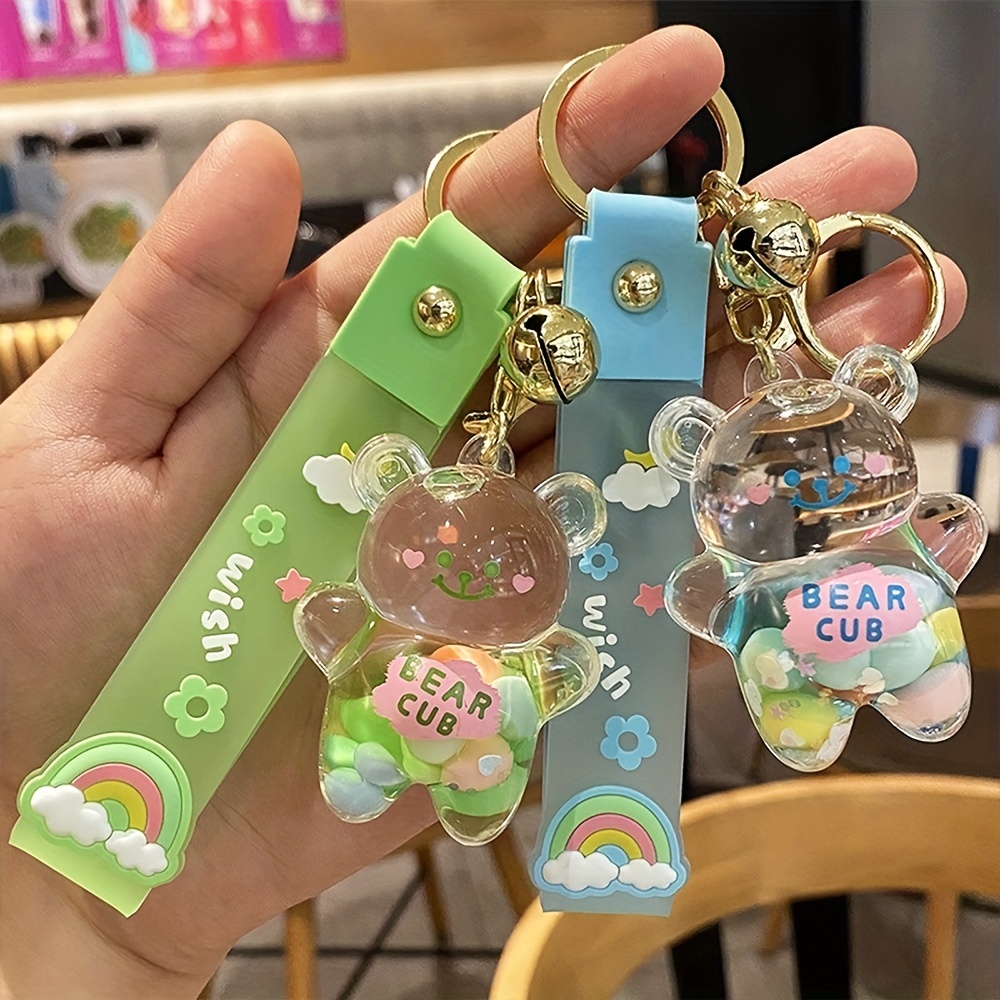 Kawaii Keychain Cute Cartoon Bear Keyring Charm Pendant Key Ring
