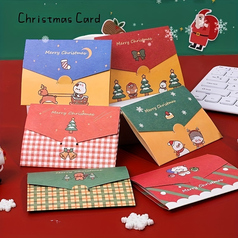 Watercolor Christmas Tree Christmas Greeting Card Envelope - Temu