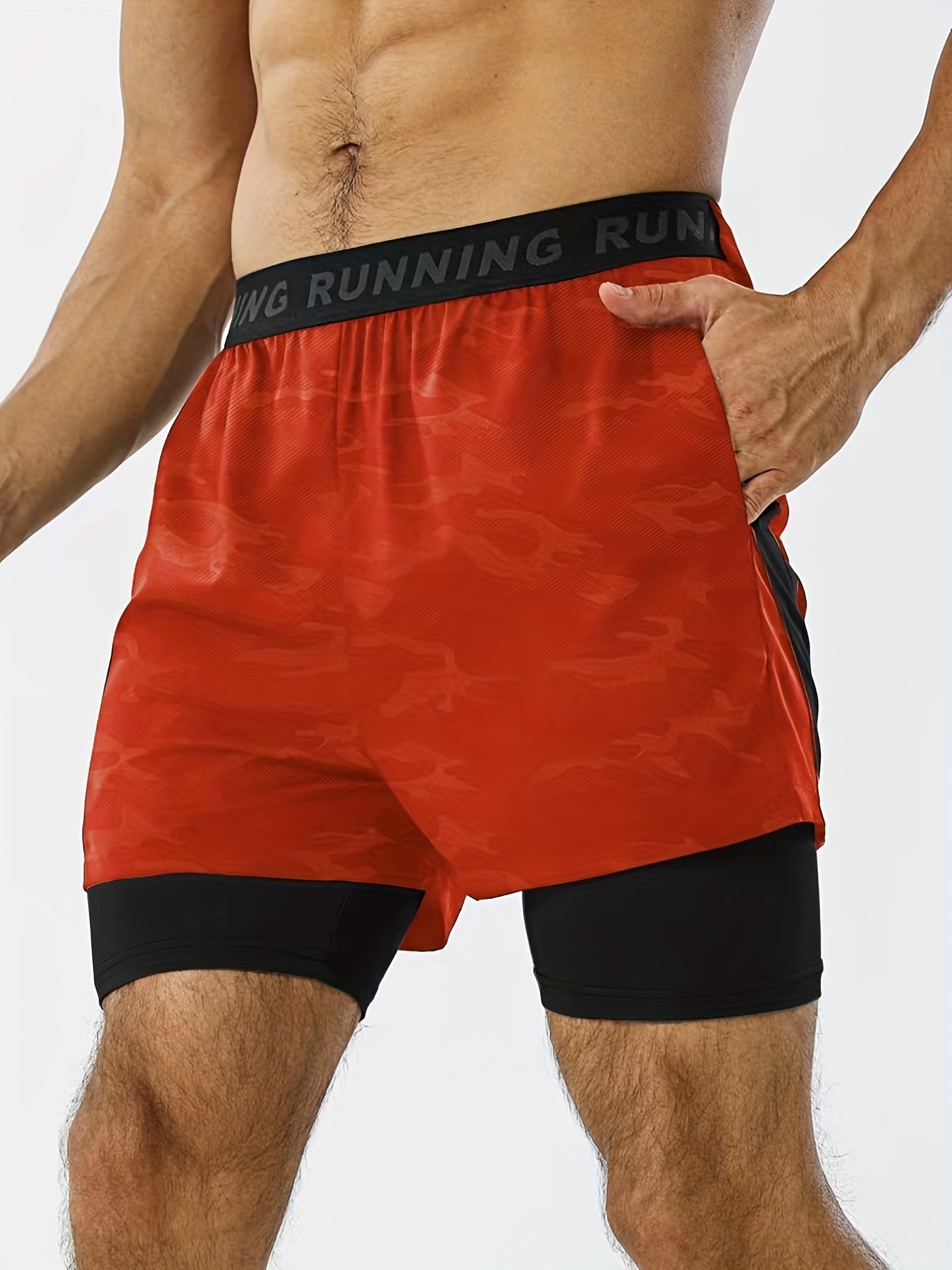 Shorts Running 2 En 1 Hombre Ropa Deportiva Shorts - Temu Chile