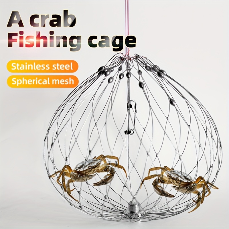Crab Catching Tool Lure Trap Stainless Steel Bait Cage Fish Cage