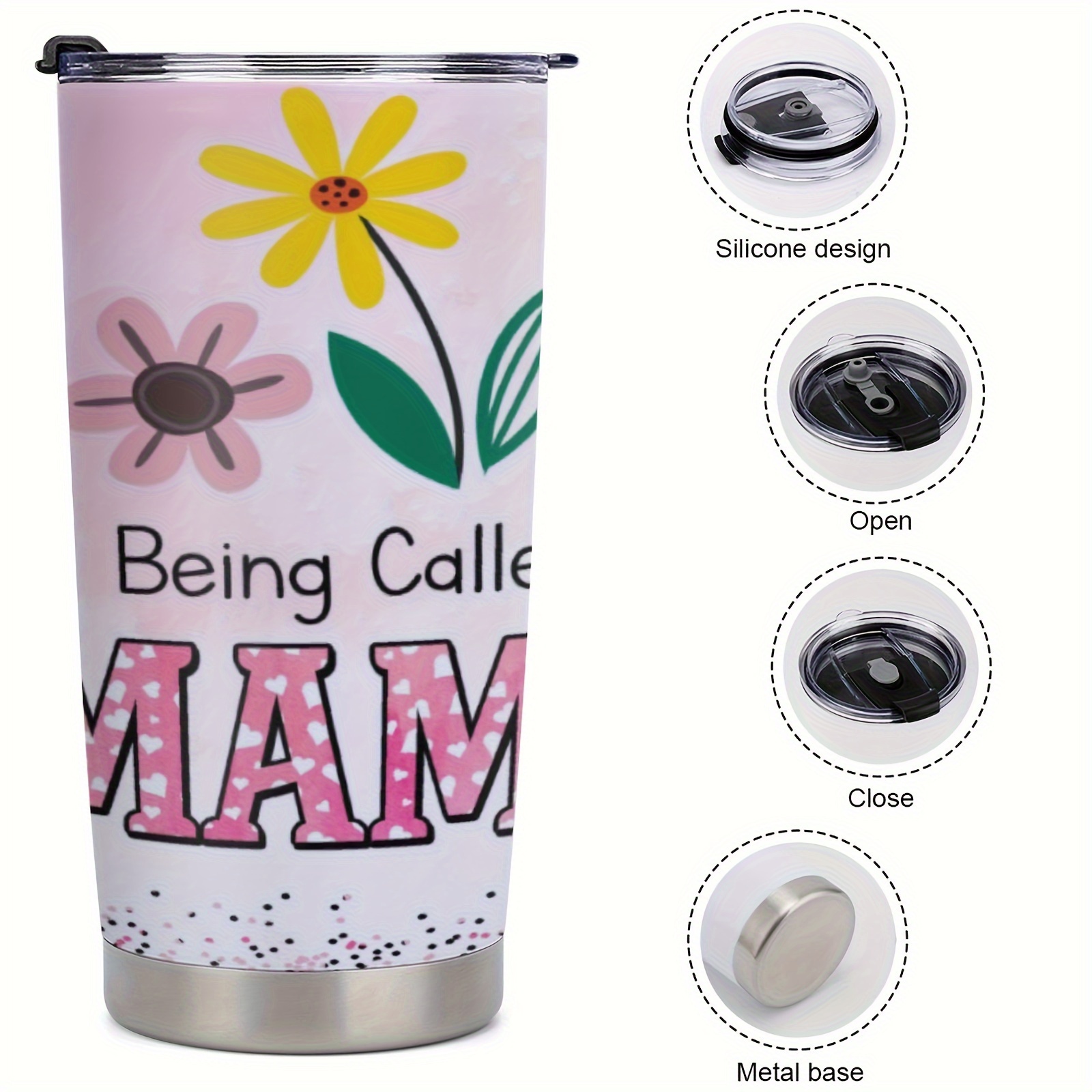 Best Mom Cup Stainless Steel Tumbler, Best Mom Print Double Wall Vacuum  Insulated Travel Mug, Gifts For Parents, Relatives And Friends - Temu